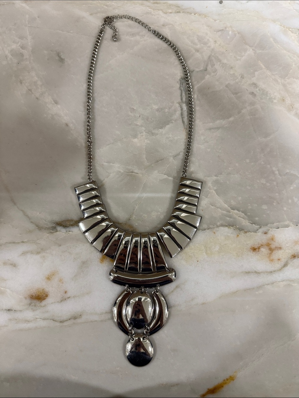 Contemporary Silver-Tone Statement Necklace - Women Jewelry
